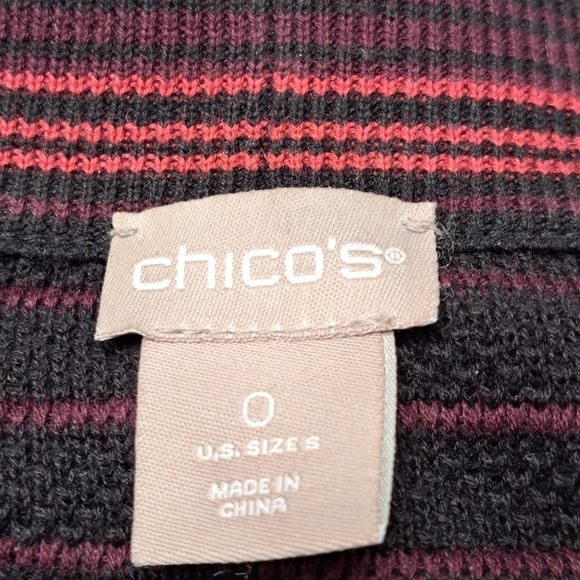 Chico's Open Front Multi Colored Cardigan Size 0 - Picture 8 of 8